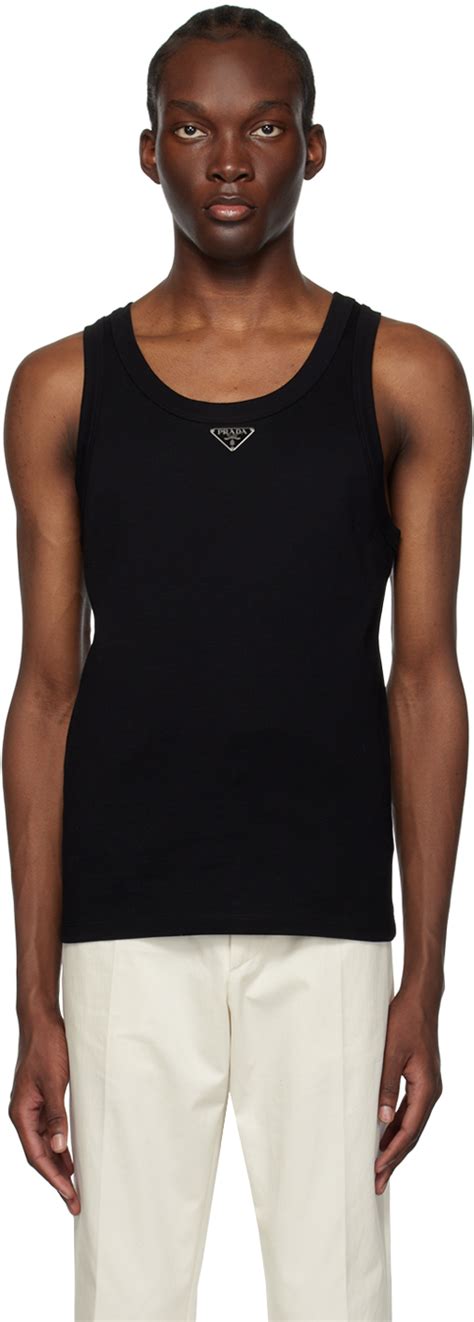 prada tank top man|Prada black tank top.